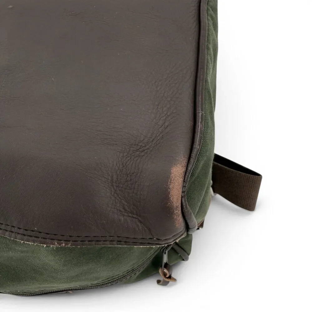 Duluth Pack Canvas Leather Weekender Duffel Bag Olive Drab 33L